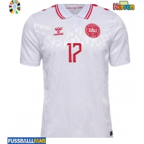 Dänemark Victor Kristiansen #17 Auswärtstrikot EM 2024 Kurzarm